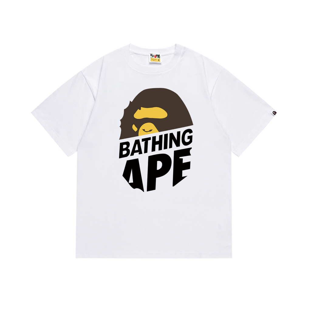 Bathing Shark and ape head print T-Shirt NextBlock