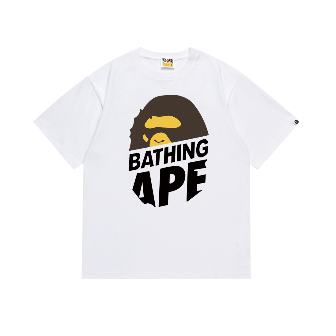 Bathing Shark and ape head print T-Shirt NextBlock