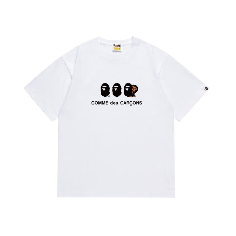 Bathing Shark and ape head print T Shirts NextBlock