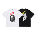Bathing Shark and ape head print T-Shirt NextBlock