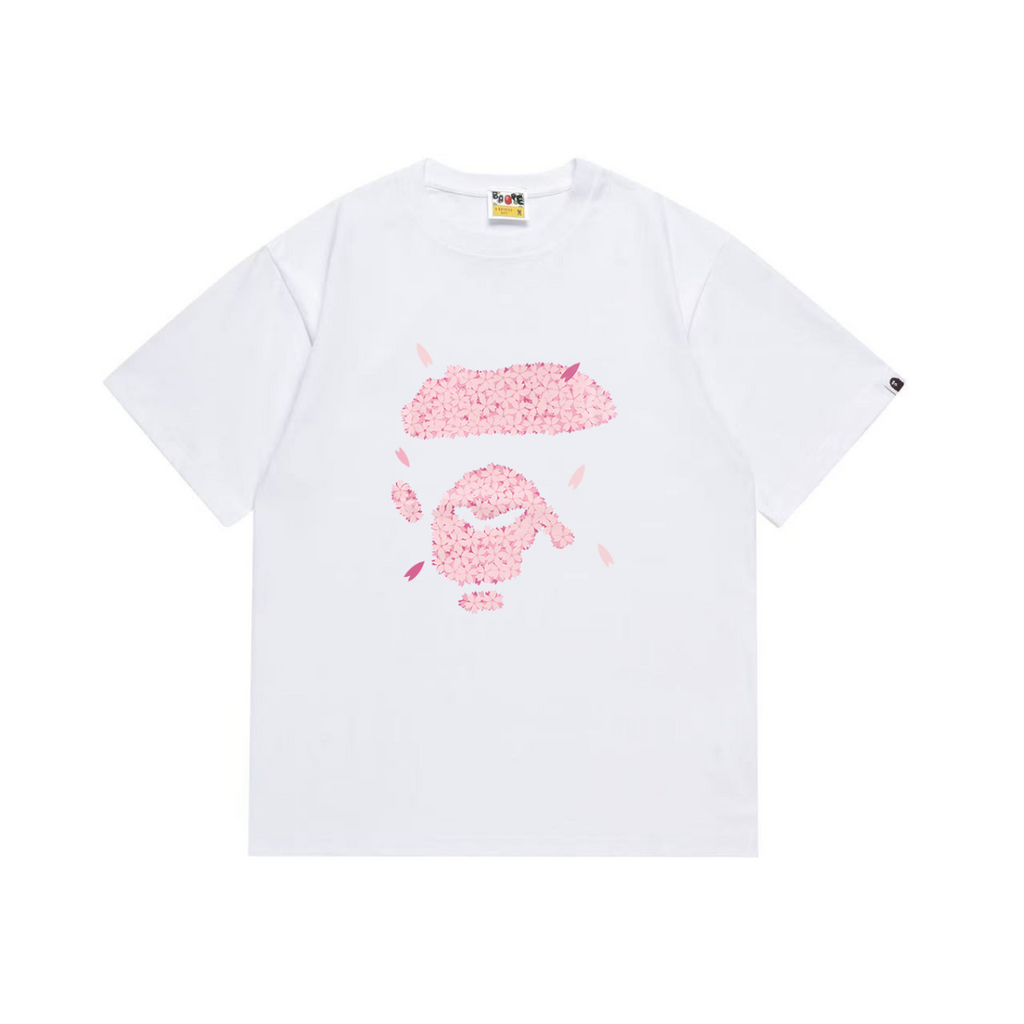 Bathing Shark and ape head print T-Shirt NextBlock