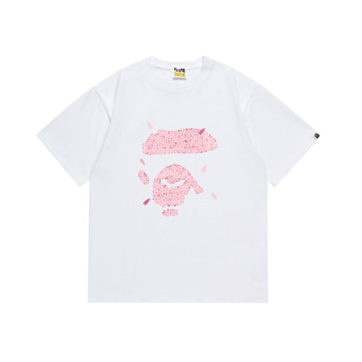 Bathing Shark and ape head print T-Shirt NextBlock