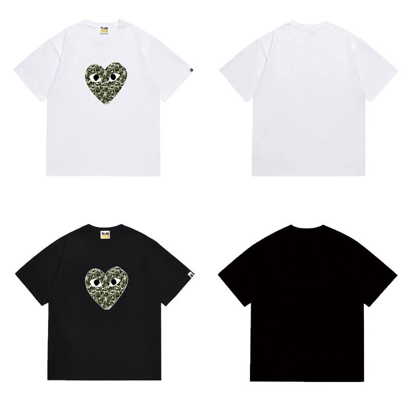 Bathing Shark and ape head print T Shirts NextBlock