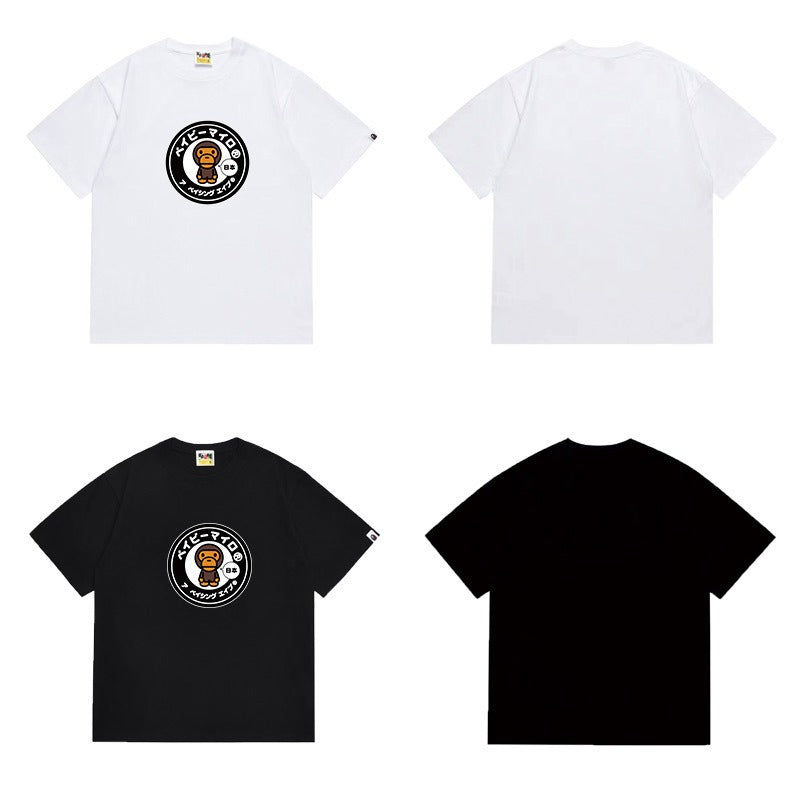 Bathing Shark and ape head print T Shirts NextBlock