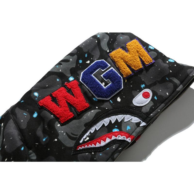Bathing Shark and ape head print Hoodie Autumn and Winter Men's Shark Luminous Camouflage Brushed Shark Sweater Men's Ho NextBlock