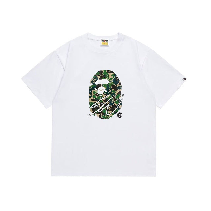 Bathing Shark and ape head print T Shirts NextBlock