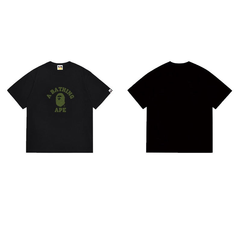 Bathing Shark and ape head print T Shirts NextBlock