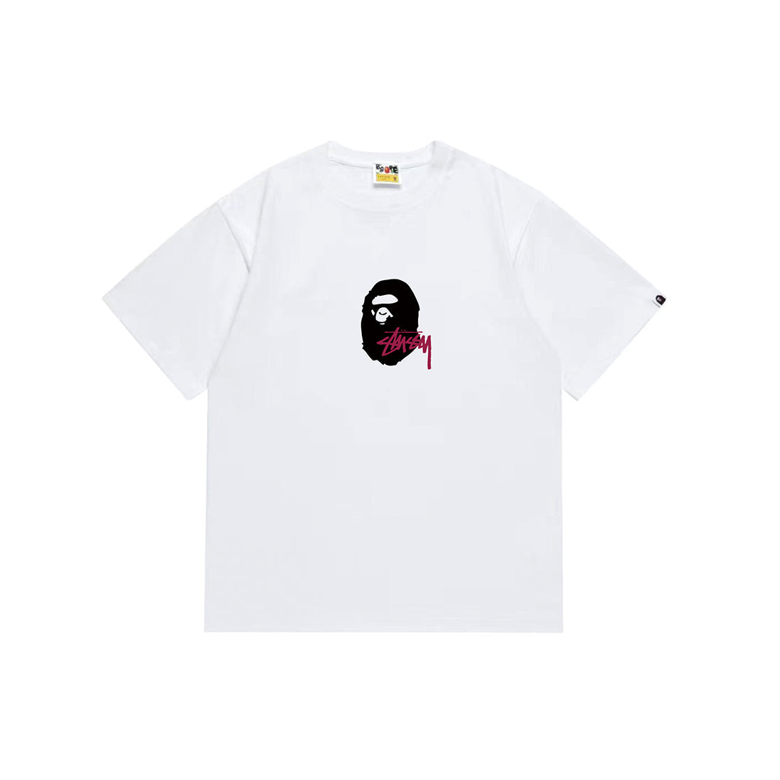 Bathing Shark and ape head print T-Shirt NextBlock