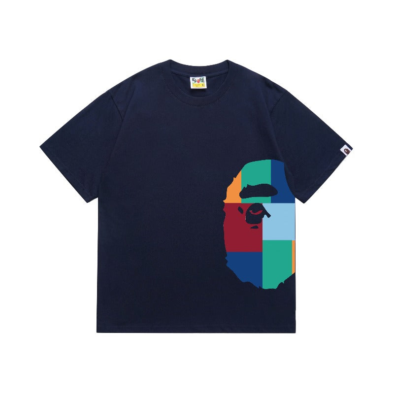 Bathing Shark and ape head print T Shirts NextBlock
