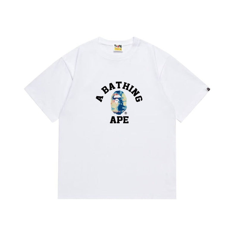 Bathing Shark and ape head print T Shirts NextBlock