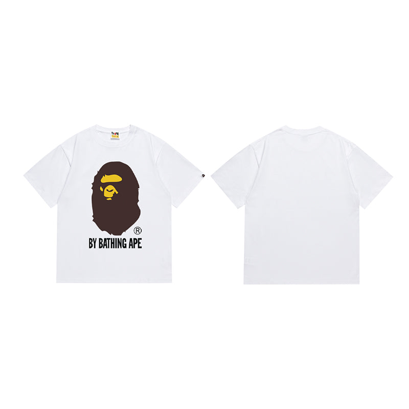 Bathing Shark and ape head print T Shirt NextBlock