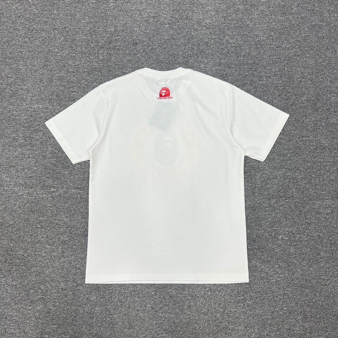 Bathing Shark and ape head print T-Shirt NextBlock