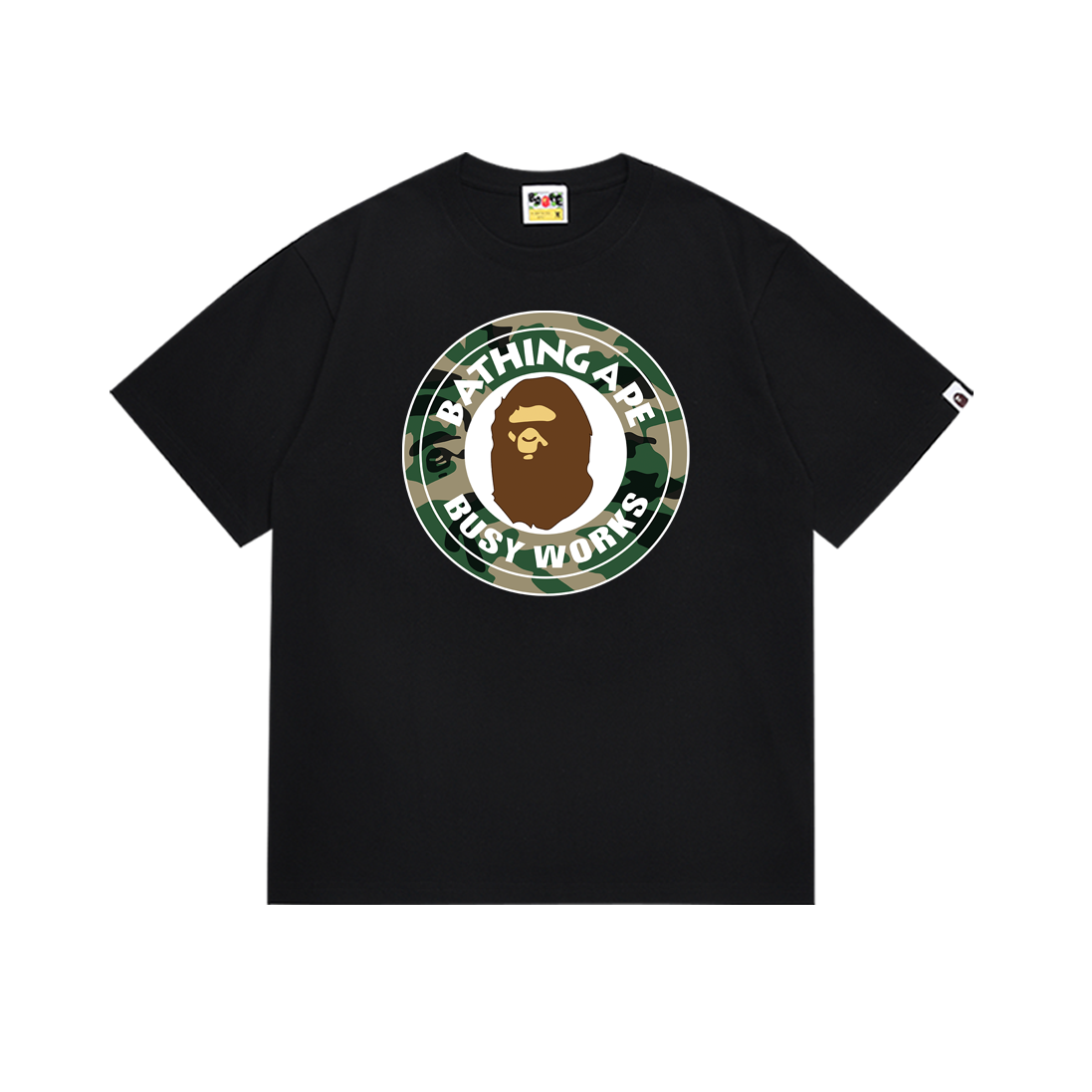 Bathing Shark and ape head print T-Shirt NextBlock