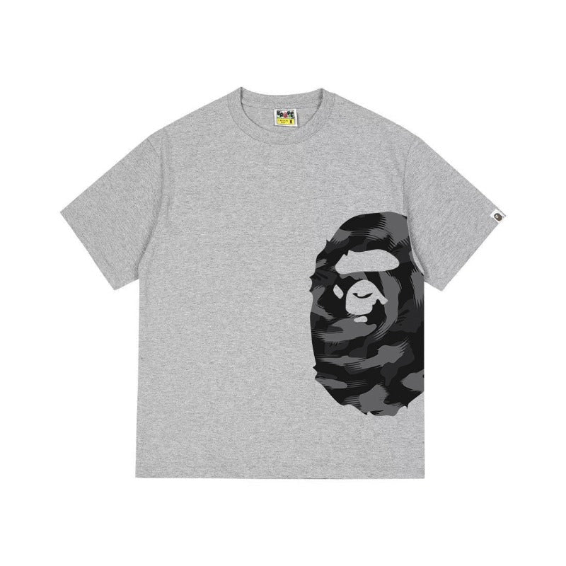 Bathing Shark and ape head print T Shirts NextBlock