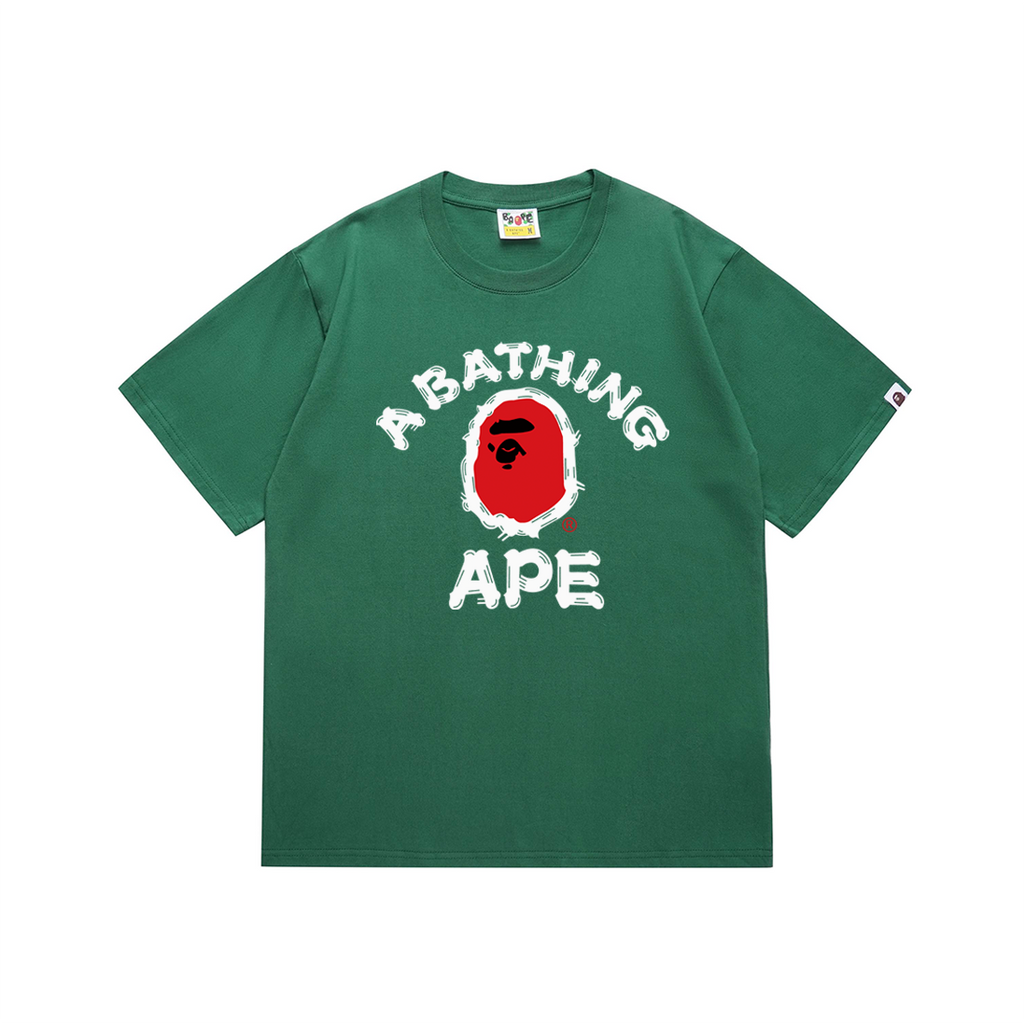 Bathing Shark and ape head print T-Shirt NextBlock
