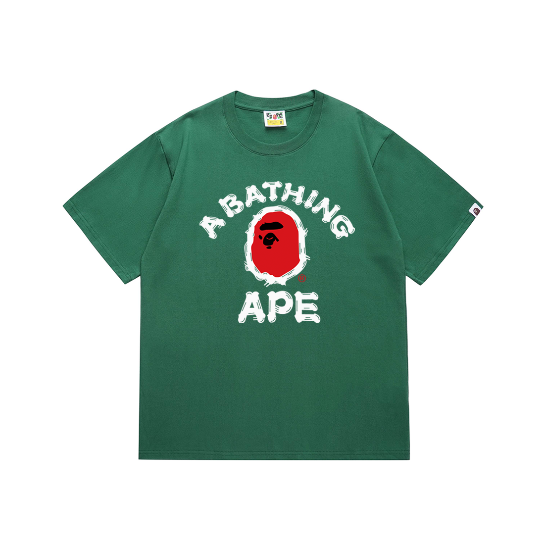 Bathing Shark and ape head print T-Shirt NextBlock