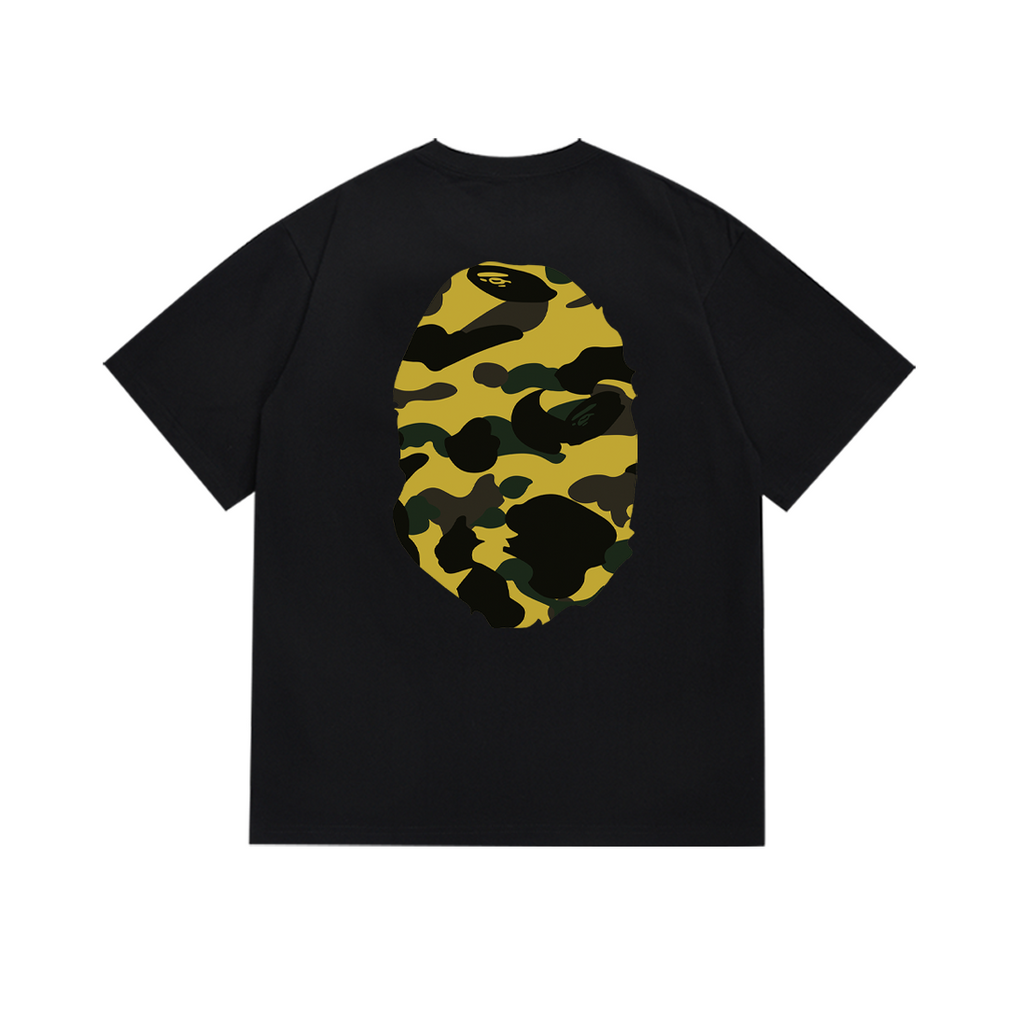 Bathing Shark and ape head print T-Shirt NextBlock