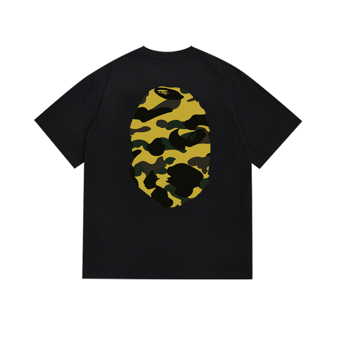 Bathing Shark and ape head print T-Shirt NextBlock