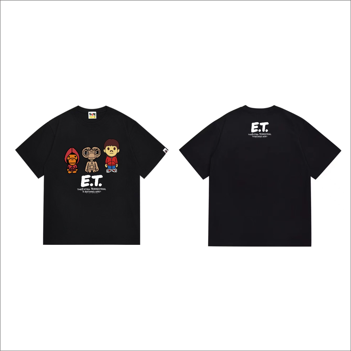 Bathing Shark and ape head print T-Shirt NextBlock