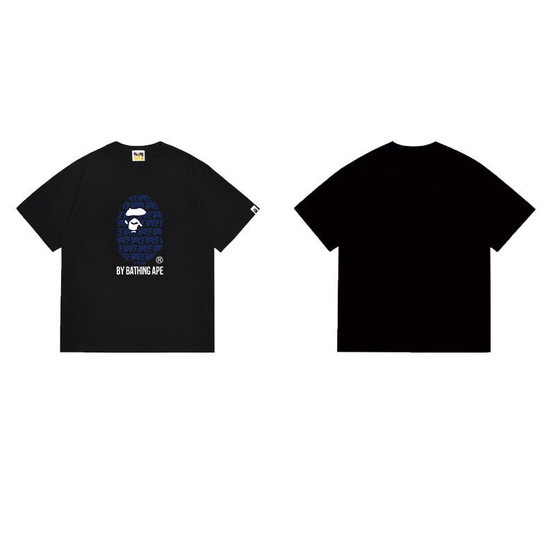 Bathing Shark and ape head print T Shirts NextBlock