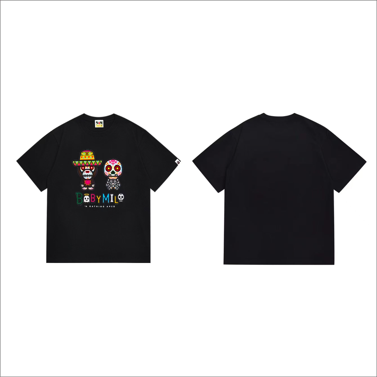 Bathing Shark and ape head print T-Shirt NextBlock