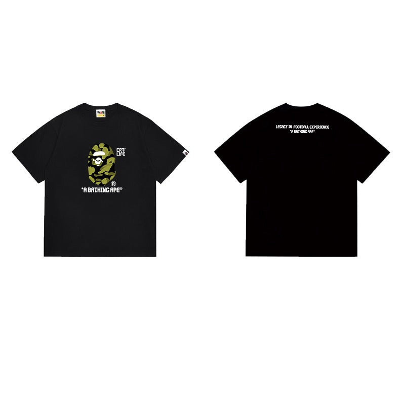 Bathing Shark and ape head print T Shirts NextBlock