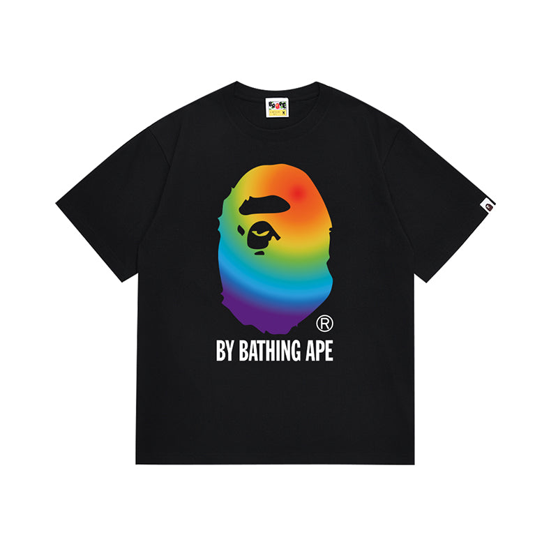 Bathing Shark and ape head print T Shirt NextBlock