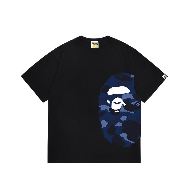 Bathing Shark and ape head print T Shirts NextBlock