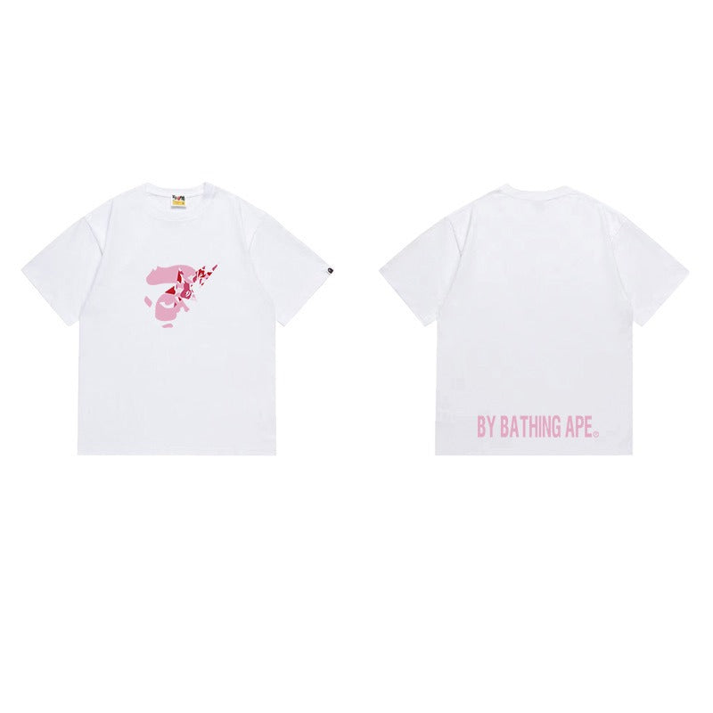 Bathing Shark and ape head print T Shirts NextBlock