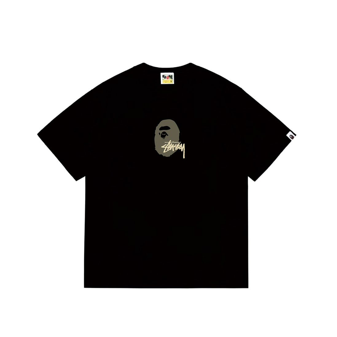 Bathing Shark and ape head print T-Shirt NextBlock