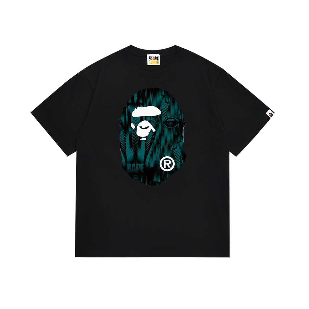 Bathing Shark and ape head print T Shirts NextBlock