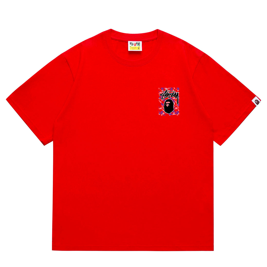 Bathing Shark and ape head print T-Shirt NextBlock