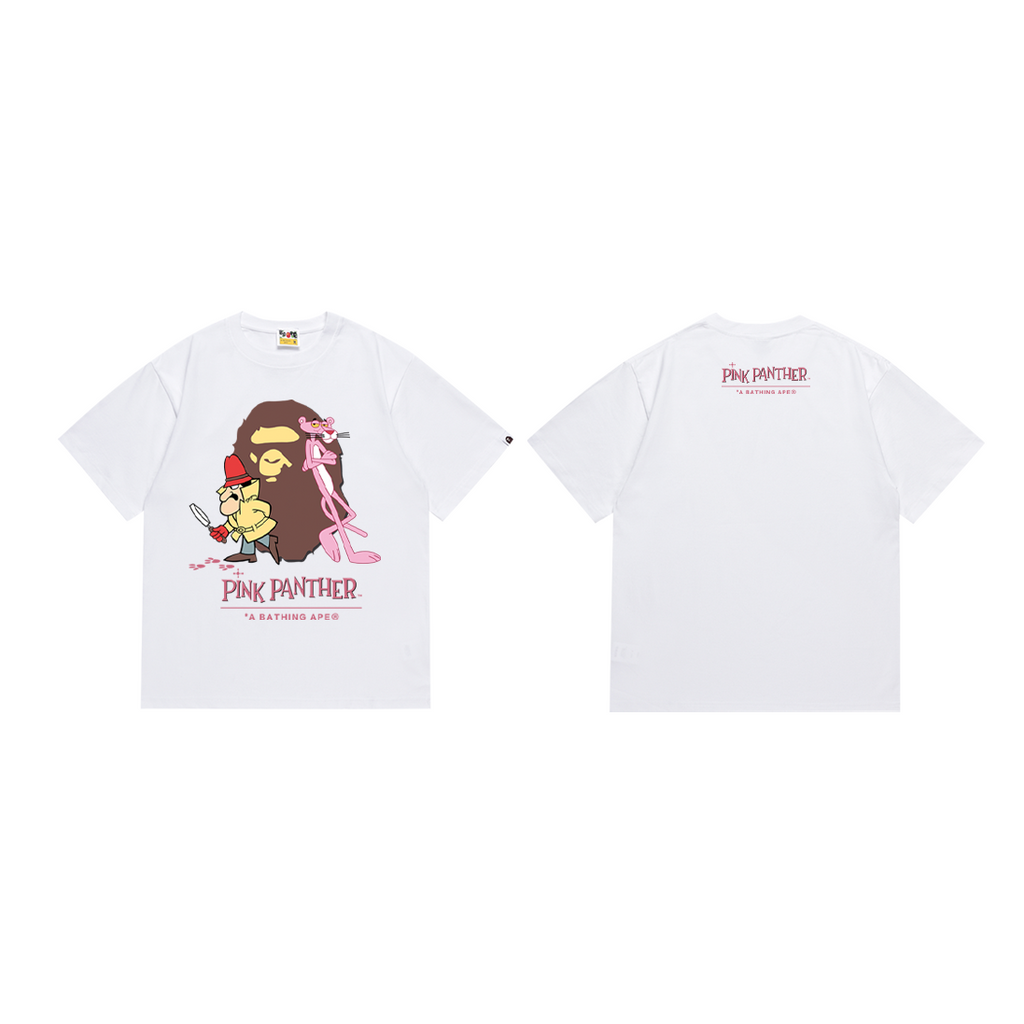 Bathing Shark and ape head print T-Shirt NextBlock