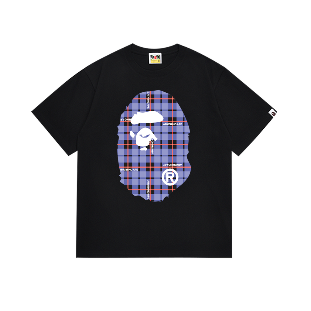 Bathing Shark and ape head print T-Shirt NextBlock