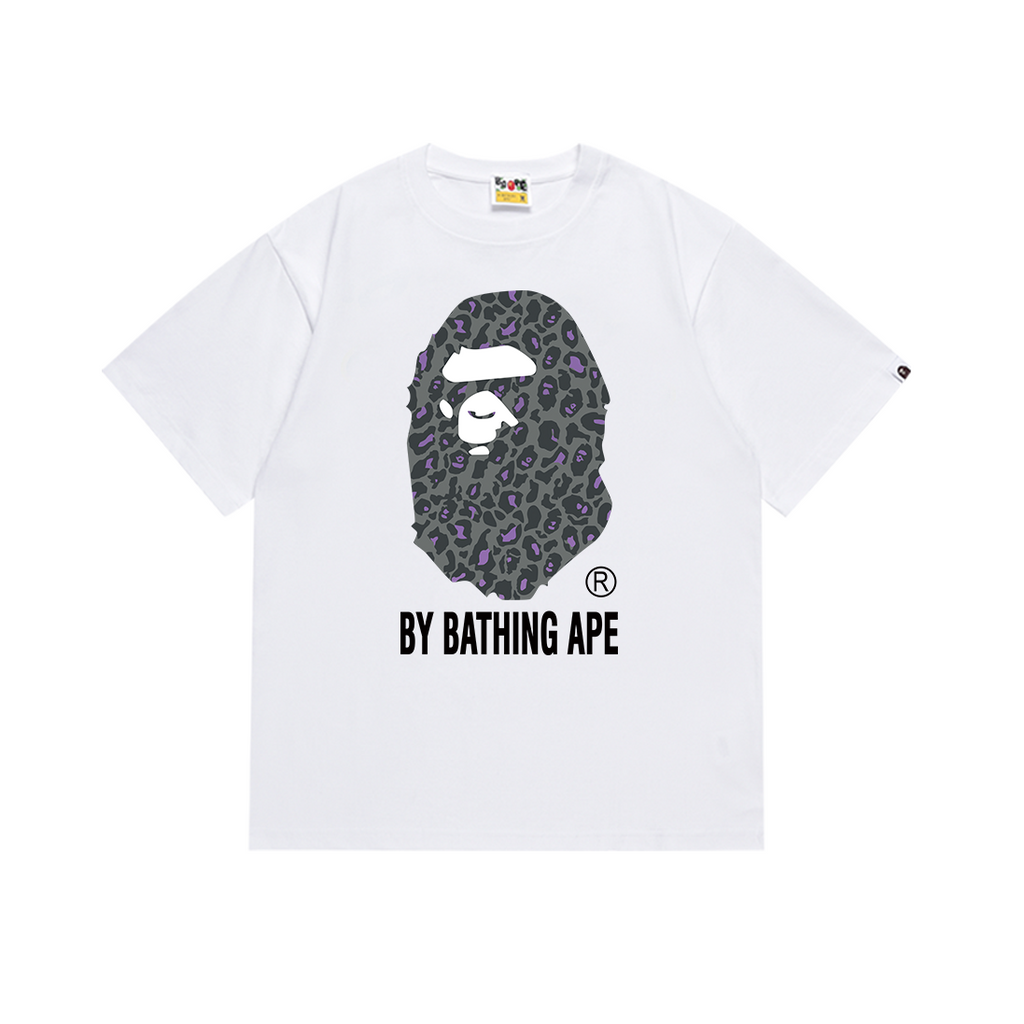 Bathing Shark and ape head print T-Shirt NextBlock