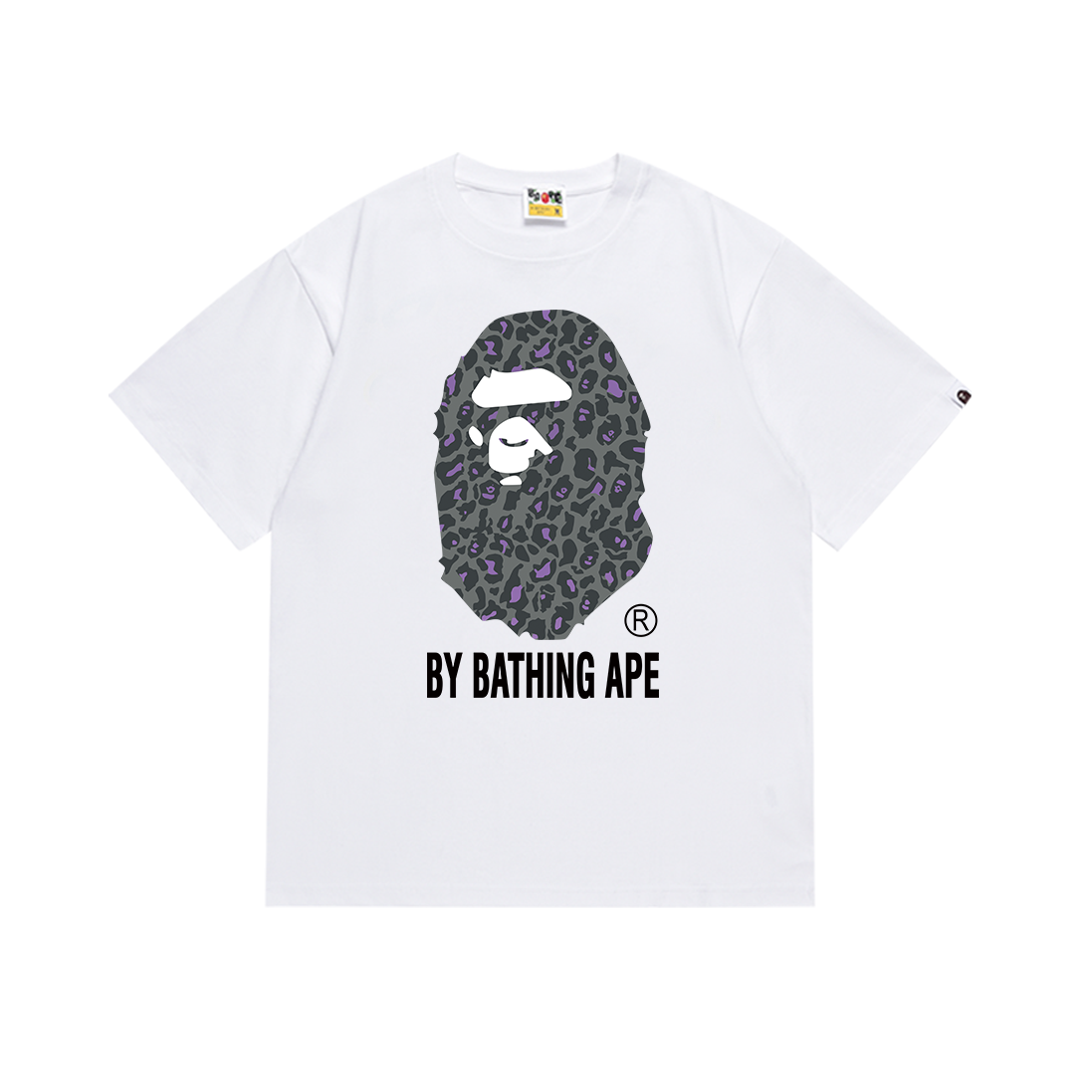 Bathing Shark and ape head print T-Shirt NextBlock