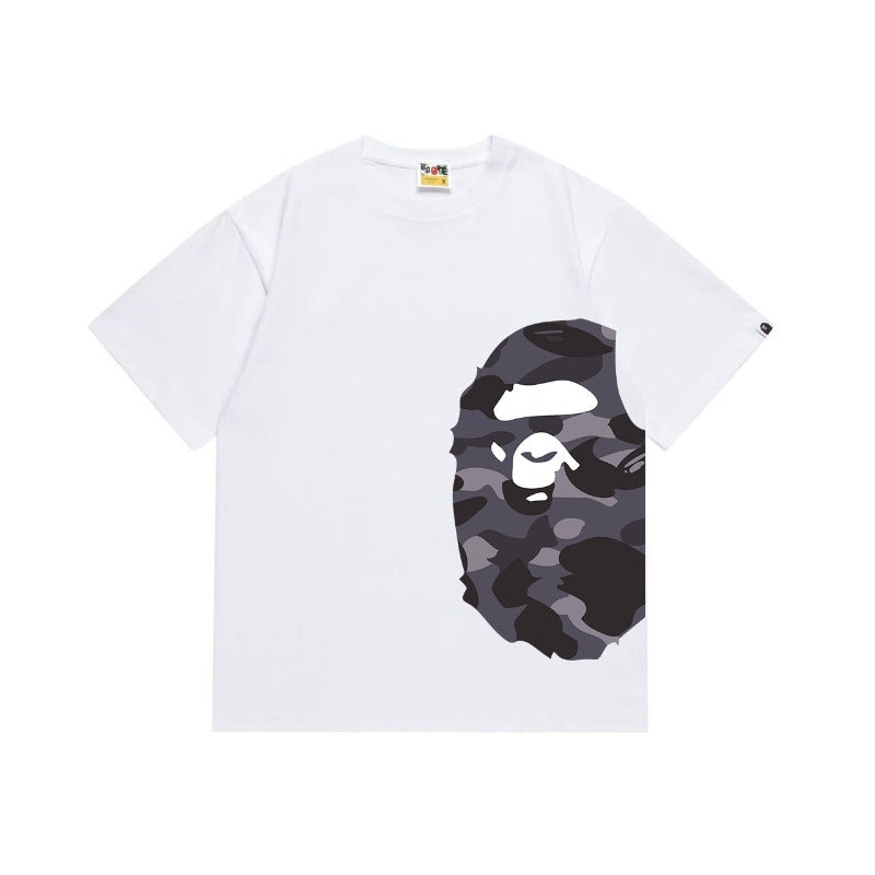 Bathing Shark and ape head print T Shirts NextBlock