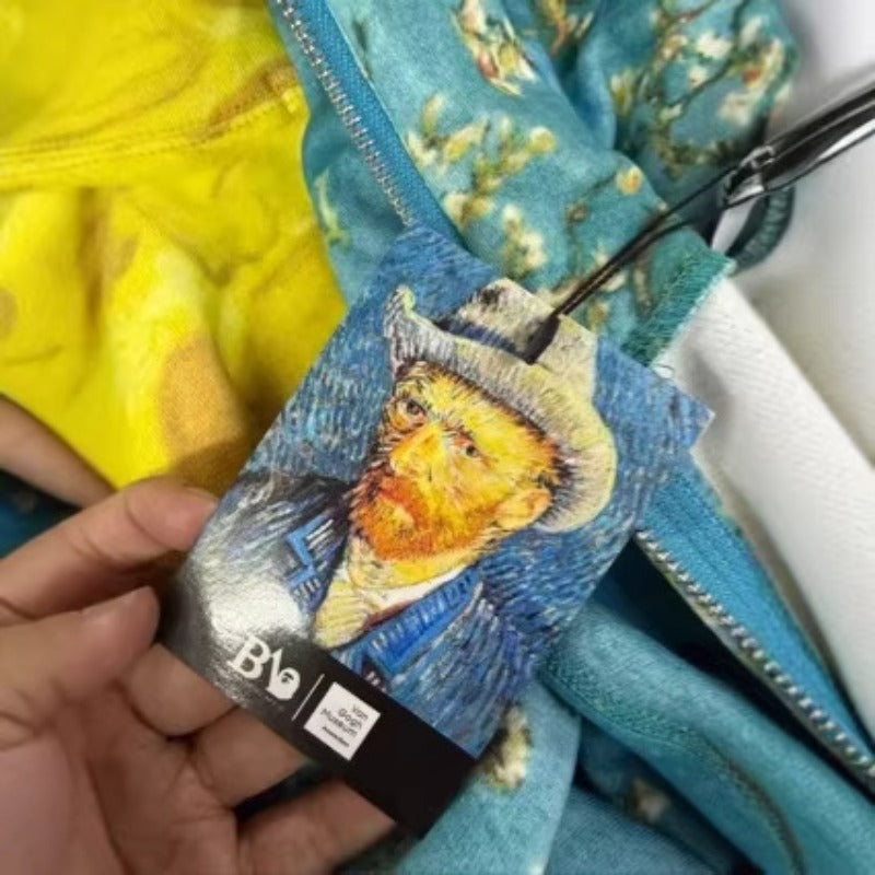 Bathing Shark and ape head print hoode BAPE van gogh joint wave sunflower NextBlock