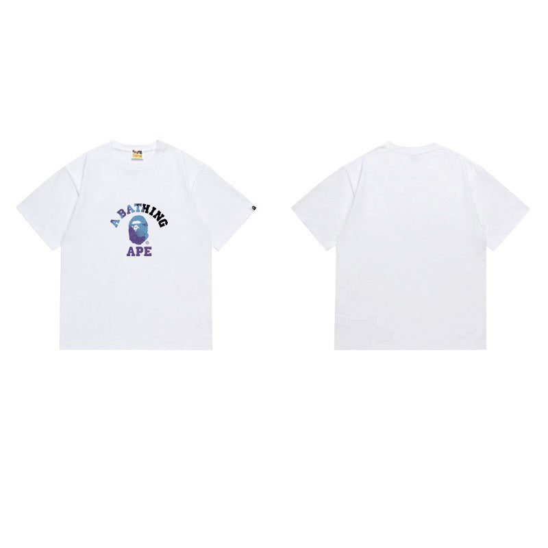 Bathing Shark and ape head print T Shirts NextBlock
