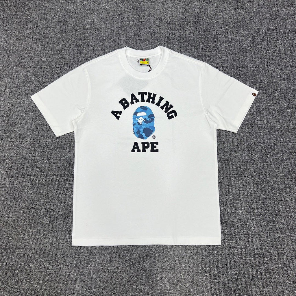 Bathing Shark and ape head print T-Shirt NextBlock