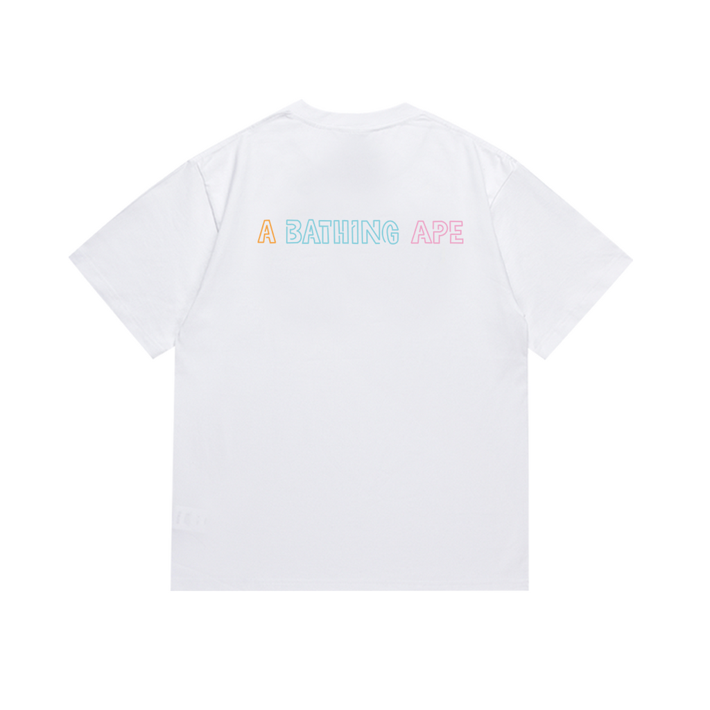 Bathing Shark and ape head print T-Shirt NextBlock