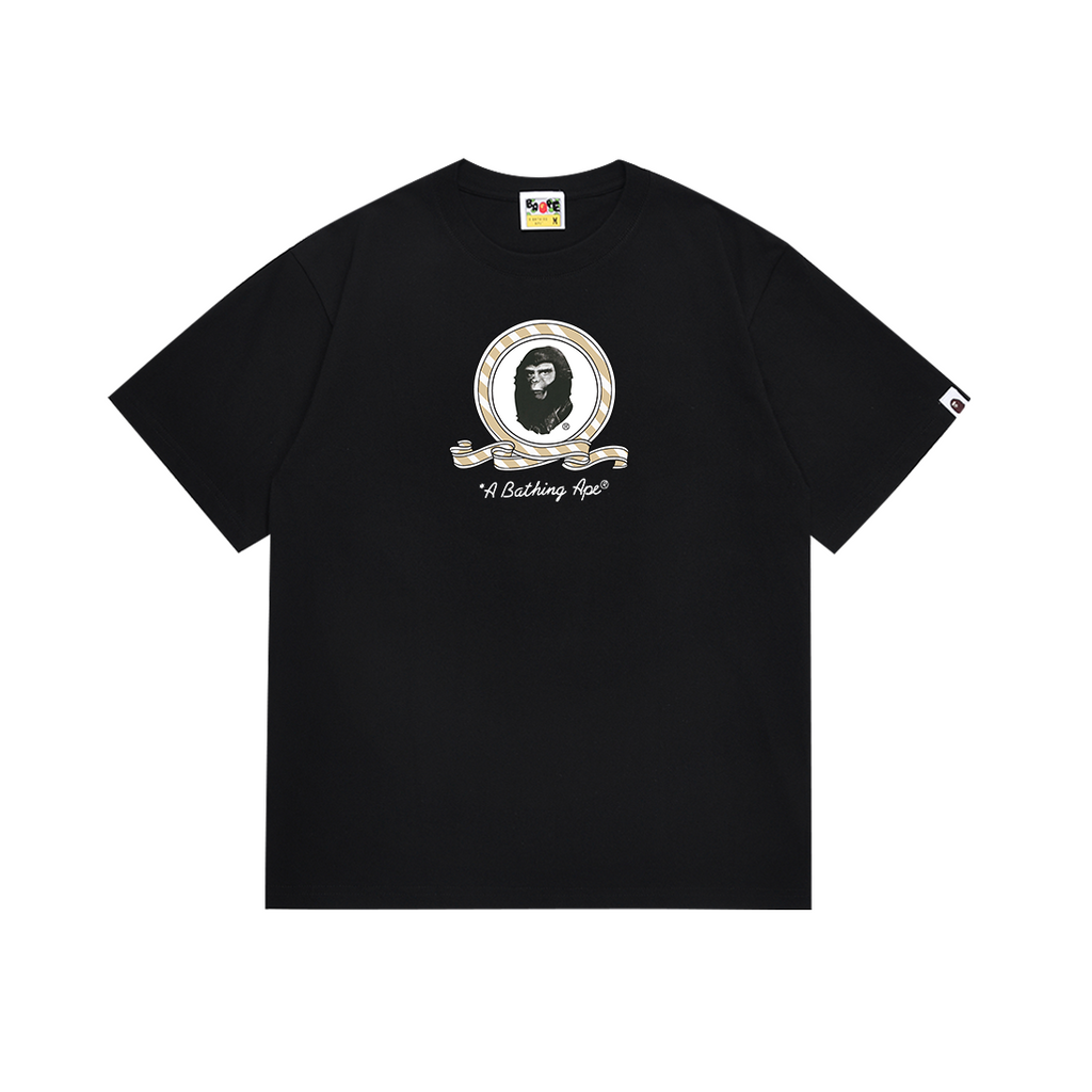 Bathing Shark and ape head print T Shirts NextBlock