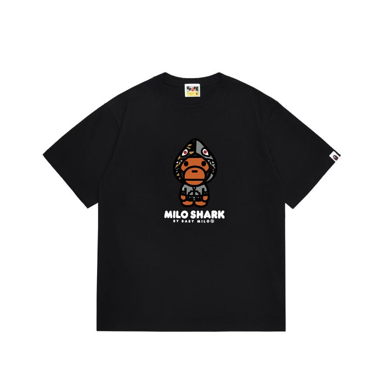 Bathing Shark and ape head print T Shirts NextBlock