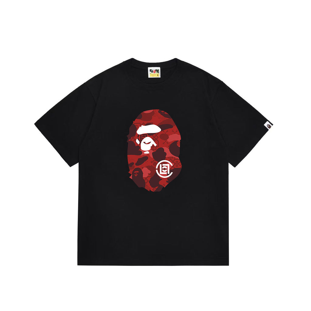 Bathing Shark and ape head print T Shirts NextBlock