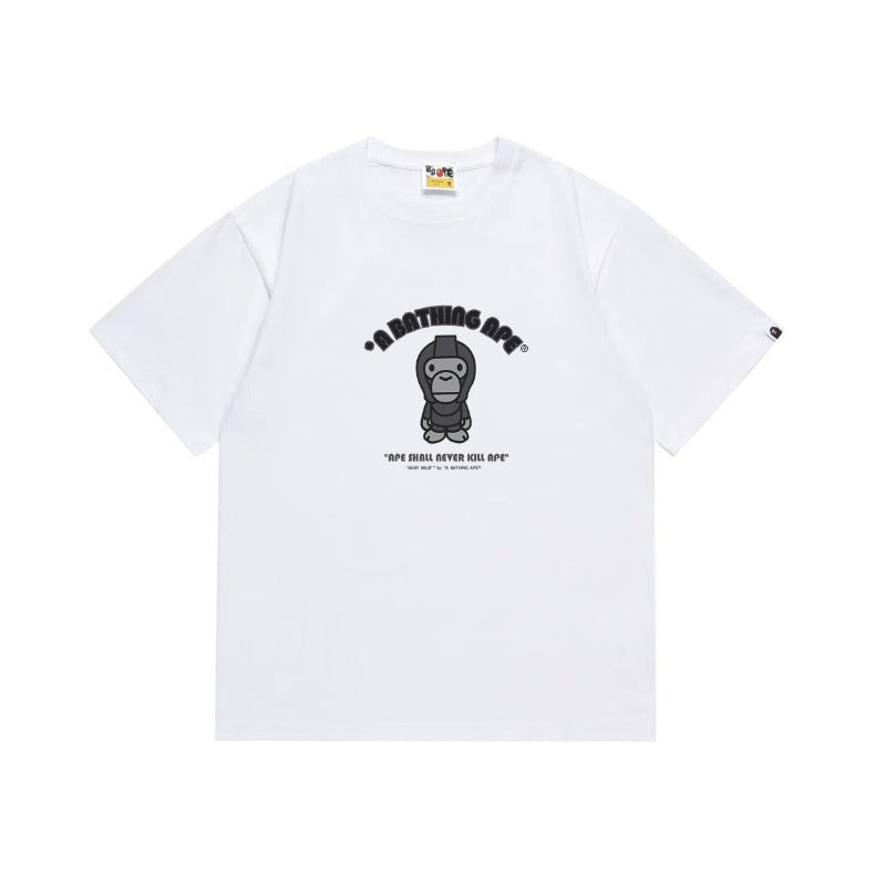 Bathing Shark and ape head print T Shirts NextBlock