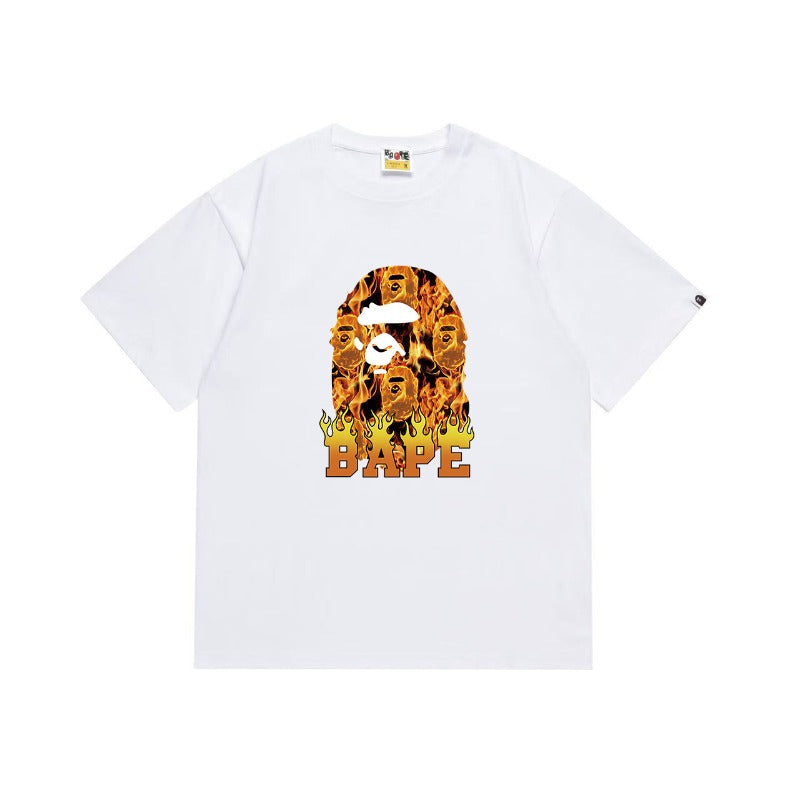 Bathing Shark and ape head print T Shirts NextBlock