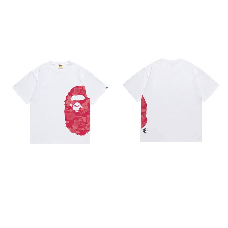 Bathing Shark and ape head print T Shirts NextBlock