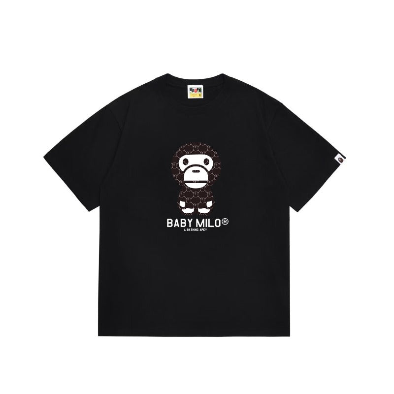 Bathing Shark and ape head print T Shirts NextBlock