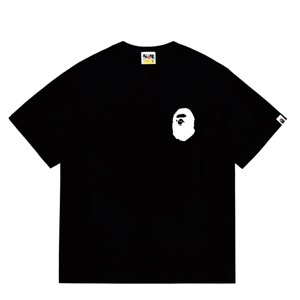 Bathing Shark and ape head print T-Shirt NextBlock