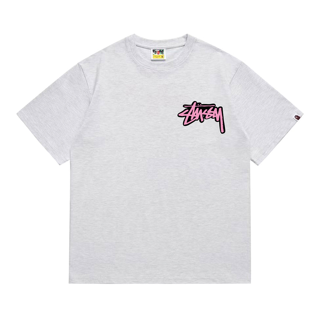 Bathing Shark and ape head print T-Shirt NextBlock